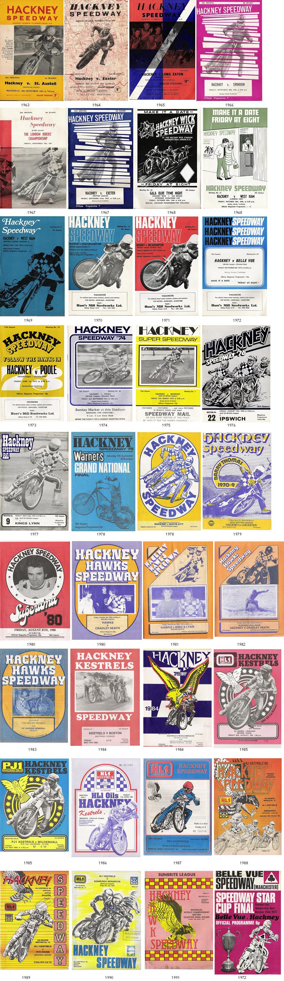 A Collection of Hackney Speedway Programmes